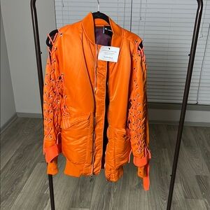 Ivy Park Orange Bomber Jacket